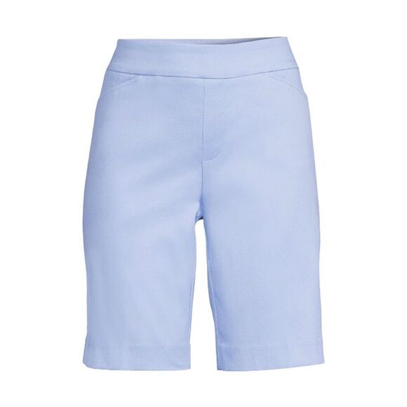 🖤🩵 WOMEN'S Pull-On Bermuda Comfy Shorts Gingham Check & Sky Blue 2-Pack Size L - Picture 2 of 12